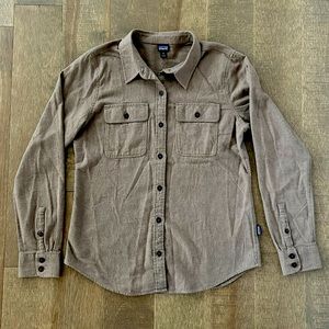 Patagonia Long-Sleeve Cotton Fjord Flannel Shirt in Brown - Womens Medium